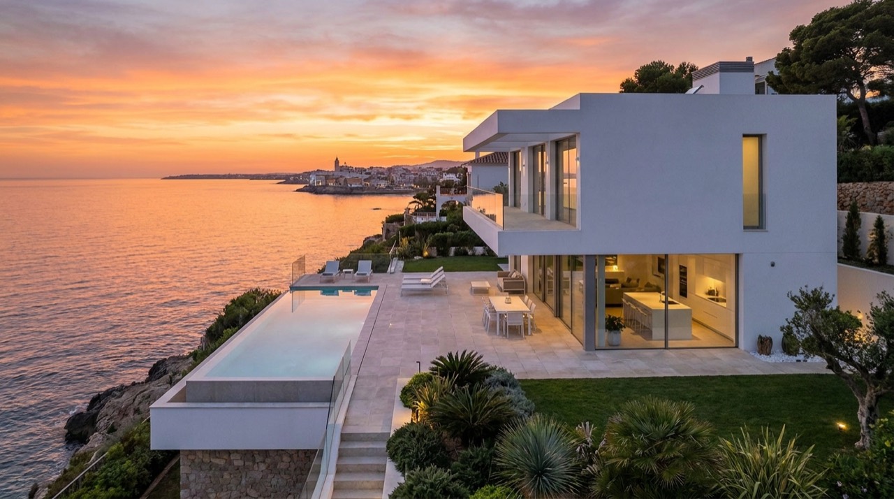 Habitatge de luxe davant del mar a Sitges per al màrqueting immobiliari premium