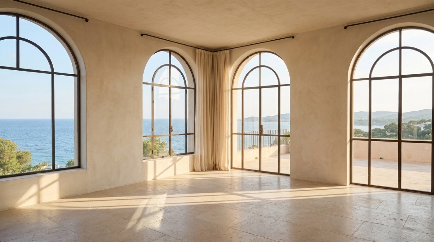Salón de lujo vacío antes del home staging